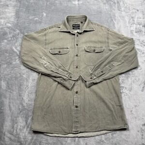 Spier & Mackay Men's 15.5 Contemporary 100% Cotton Utility Safari Shirt Olive